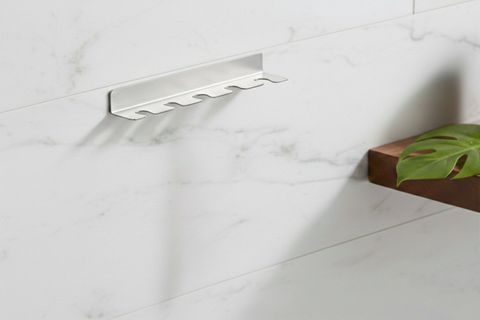 PASLANMAZ ÇELİK 5 BÖLMELİ DİŞ FIRÇASI ASKISI, GÜMÜŞ GRİ, 108 CM