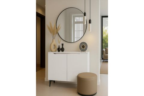 OLİE 2 KAPAKLI ERZAK KİLER DOLABI, BEYAZ, 90 CM