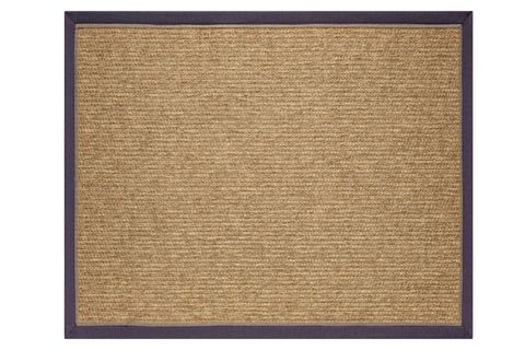 ÇİFT BORDÜRLÜ HASIR DOKULU SİSAL MAKİNE HALISI, KAHVERENGİ, 120X300