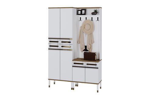 KUZEY PORTMANTO VESTİYER AYAKKABILIK, ÇAM BEYAZ