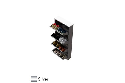 VEGA KİLİTLİ METAL AYAKKABILIK, SİLVER, 4 KAPAKLI