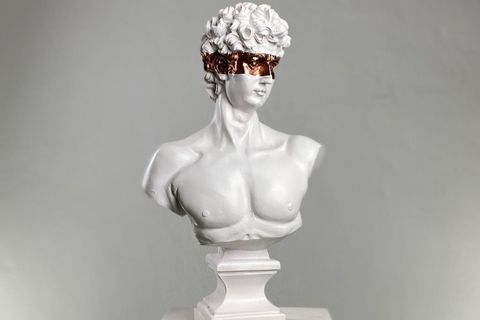 DAVID BRONZE EYES POP ART DEKORATİF ROMA YUNAN HEYKELLERİ