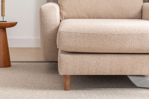 MERLİN DAYBED, İNCE KOL, NATUREL AYAK, RECYCLED KUMAŞ, CAPPUCİNO