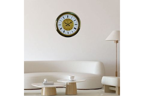 GOLD MOTİFLİ METAL DUVAR SAATİ 40 CM