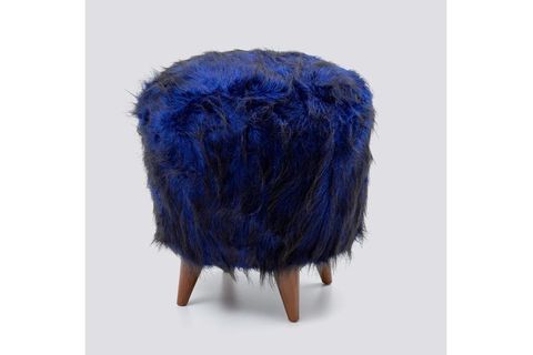 PELUŞ PUF MAVİ