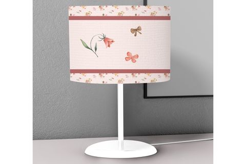 ÇİÇEK KELEBEK DİJİTAL BASKILI ABAJUR