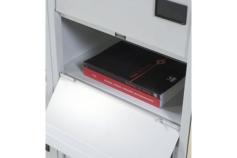 MIKNATISLI OFİS DOLABI, 10 KAPAK, GRİ