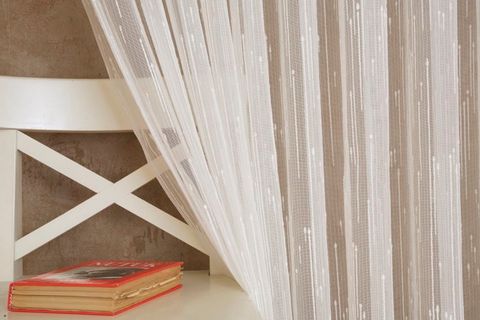 MASSARELLİ KETEN TÜL SİMLİ EKRU 1-2 SEYREK PİLE 100X260