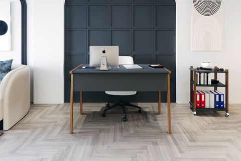 LAGOMOOD ZENİTH ÇALIŞMA MASASI KİTAPLIK TAKIM, ANTRASİT CEVİZ, 120CM
