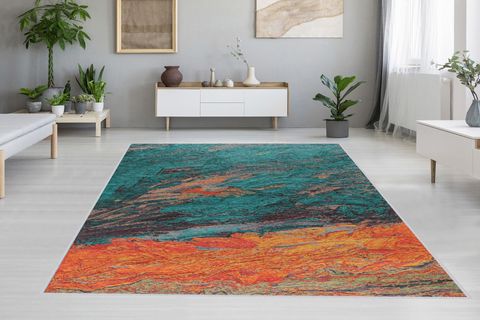 ROVİGO HOME DİJİTAL BASKI YIKANABİLİR KAYMAZ TABAN SALON HALISI  RVG1201  100 X 200