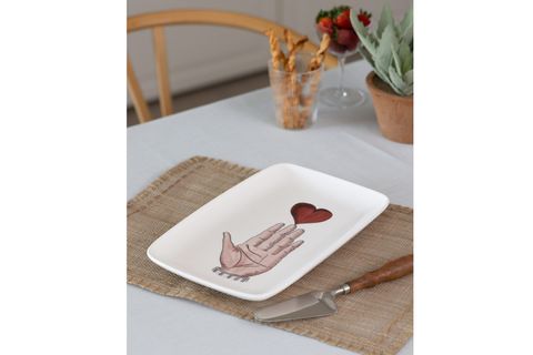 THE MİA LUV DİKDÖRTGEN SERVİS TABAĞI 31X20 CM