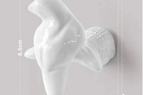 KUŞ ŞEKİL MODERN DUVAR DEKORU ASKILIK, BEYAZ