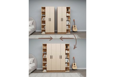 LİNDA LUSES GARDIROP, ATLANTİK ÇAM, 6 KAPAKLI