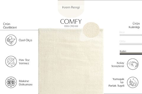 COOL HALI COMFY 1006, KREM, 100X150