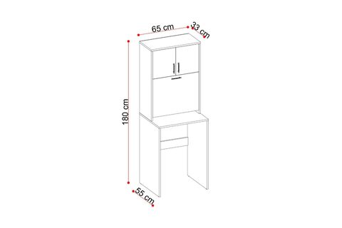 DİLAY ÇAMAŞIR MAKİNESİ BANYO DOLABI, BEYAZ