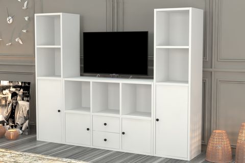 AYDIN TV ÜNİTESİ, BEYAZ, 165 CM, TVT-1077-Ç