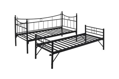 DAİLY DAYBED METAL YAVRULU KARYOLA, SİYAH, 90X200
