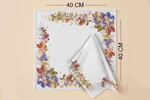 SONBAHAR YAPRAKLARI PAMUKLU ALTI ADET PEÇETE