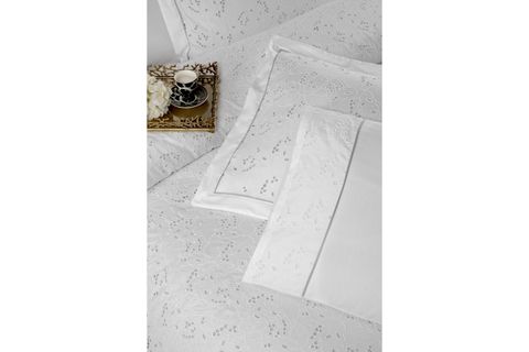 SİLKAREA SANDİA NEVRESİM TAKIMI, %100 PAMUK SATEN, ÇİFT KİŞİLİK, BEYAZ GRİ
