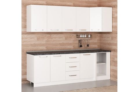MİNAR 240CM KÖŞE MUTFAK DOLABI BEYAZ K240B4