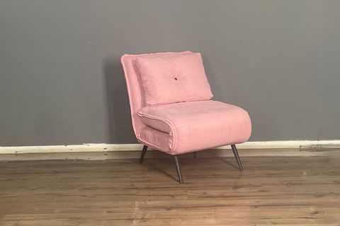 BERTA CONCEPT HERAKLES MEKANİZMALI KATLANIR YATAK OLABİLEN TEKLİ KOLTUK, PEMBE