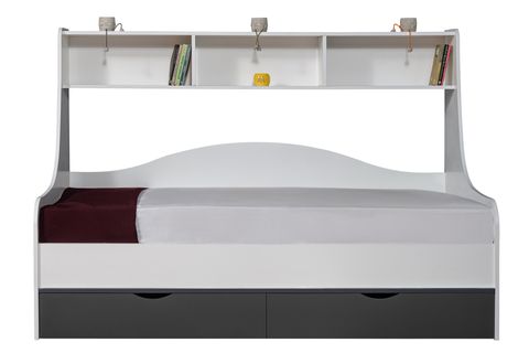 HERA ÇEKMECELİ KARYOLA, BEYAZ ANTRASİT, 90X200