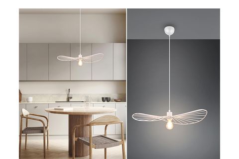 ZEYNEP ENDÜSTRİYEL BEYAZ SARKIT KAFES AVİZE, 50 CM ÇAP