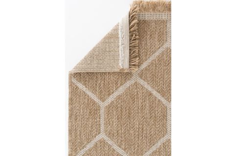 HALIMAX İNDİA JÜT HALI 669, BEYAZ ÇİZGİLİ, 100X300