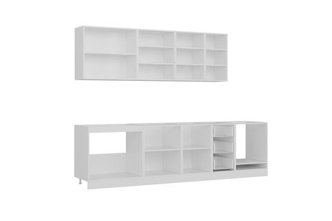 MİNAR AVANOS 290 CM MUTFAK DOLABI BEYAZ ANTRASİT 290-A6