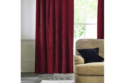 KADİFE FON PERDE BORDO 80 X 260 PİLELİ