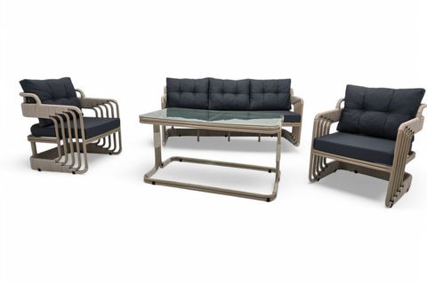 OKYANUS İP ÖRGÜ ÜÇLÜ OTURMA GRUBU, CAPPUCİNO