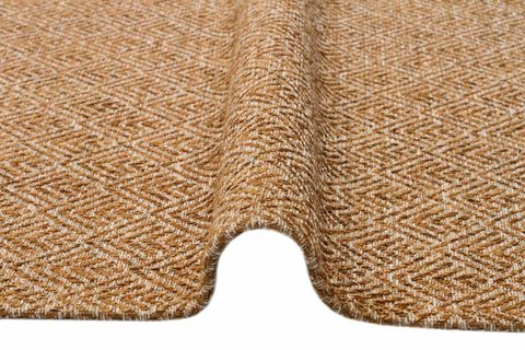 ELSE KAHVE KAROLAR HASIR DOKULU SİSAL KİLİM KAYMAZ TABAN YUMUŞAK MODERN HALI 100X200