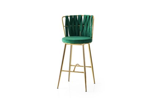 MELBOURNE BAR SANDALYESİ, GOLD YEŞİL