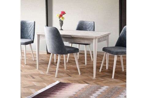 DURHAM MASA, BEYAZ, 130X80