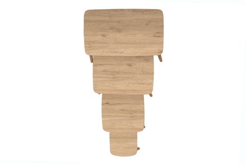 LUCİ DÖRTLÜ ZİGON SEHPA ORTA SEHPA SETİ, MEŞE