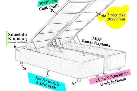 NİRON JULİETTE BAZA BAŞLIK VE LÜKS TAM YATAK SETİ, 100X200