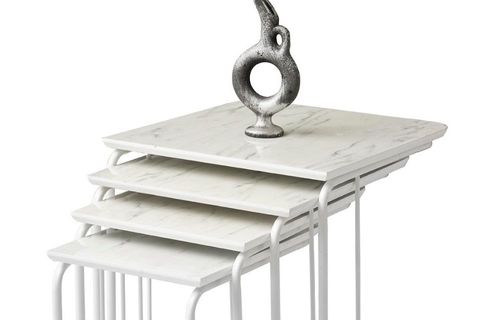 KONAK ZİGON SEHPA, BEYAZ, MARMO HG