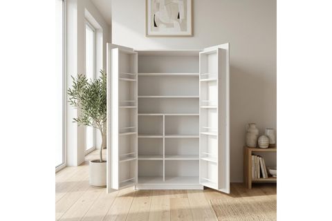 CABANA 21 BÖLMELİ TEKERLEKLİ KİLER DOLABI, BEYAZ