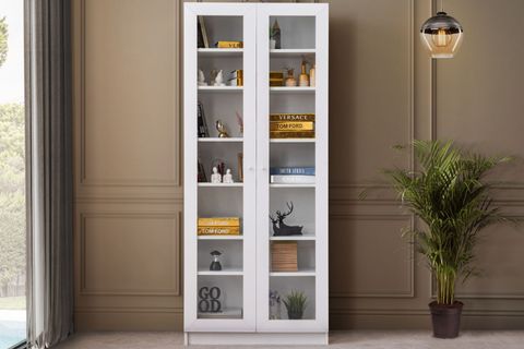 LOTUS KİTAPLIK, BEYAZ, 2 KAPAKLI