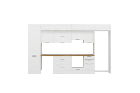 ALVİNKA 400X240 CM KLASİK MEBRAN MUTFAK DOLABI, MBB E90B60S50 1 MEBRAN BEYAZ SUNTALAM