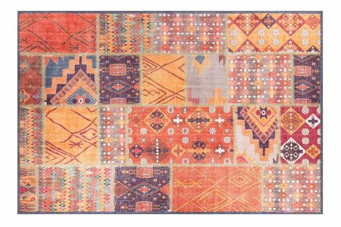 ARTLOOP PATCHWORK DESENLİ JAZZ DEKORATİF ŞÖNİL DOKUMA RENKLİ HALI AL 332 230X230