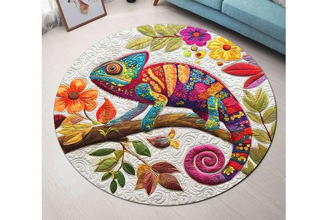 RENKLİ BUKALEMUN DOKUMA TABAN HALI, 559 YNG, 150X150 CM