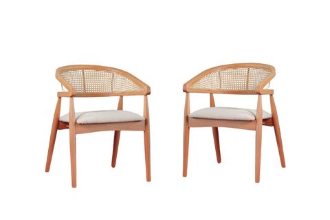 FLORİDA AHŞAP NATURAL SANDALYE, 2 ADET