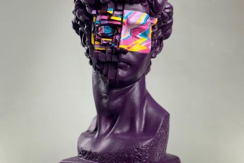 DAVID PURPLE POP POP ART DEKORATİF ROMA YUNAN HEYKELLERİ
