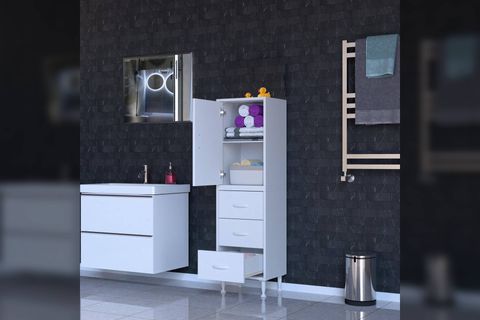 İLKİM ALT MODÜL ÇEKMECE ÜST MODÜL KAPAKLI BANYO DOLABI, 45 CM