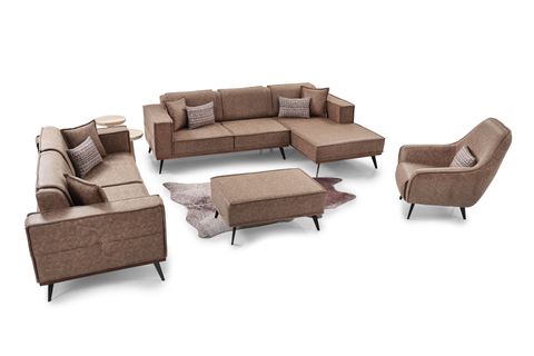 YENİ LOFT NUBUK PUF, KAHVE