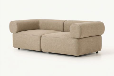 ALBA KETEN MODÜLER İKİLİ KOLTUK, BEJ