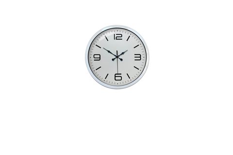 BEYAZ METAL MODERN DUVAR SAATİ 40 CM