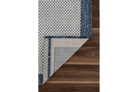FRESCO EKRU LACİVERT YIKANABİLİR HALI 23745A, 50X80