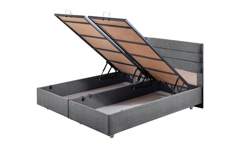 VİYANA BAZA BAŞLIK LETTO YATAK SETİ, GRİ, 150X200